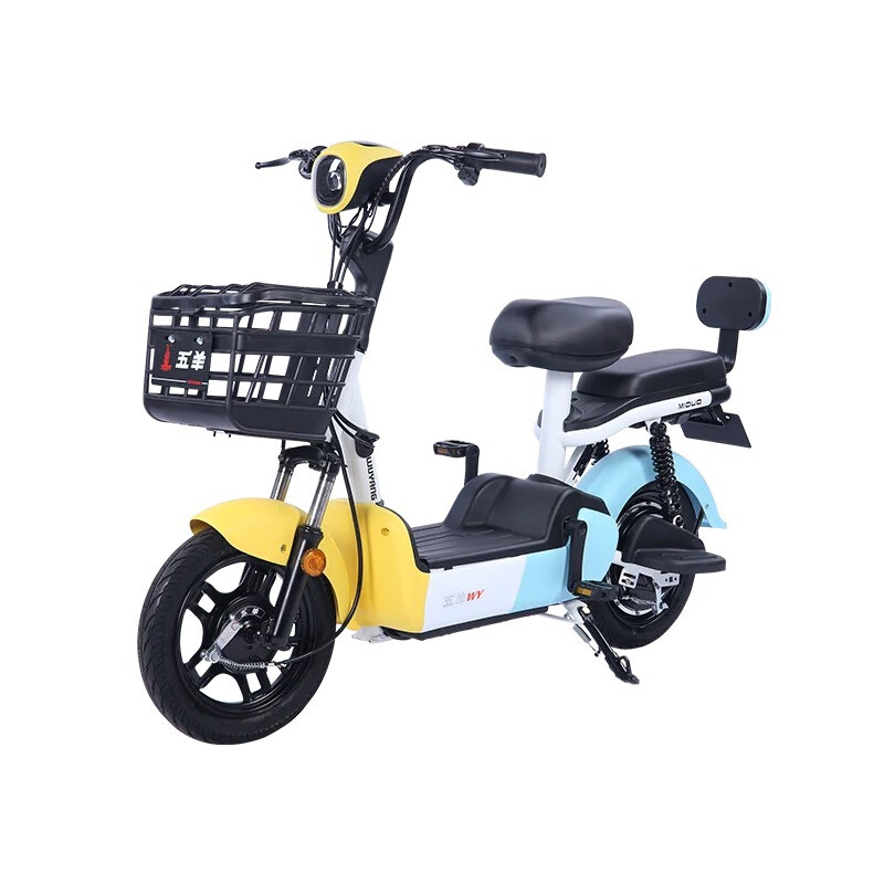 五羊本田電動車新款48v電動自行車新國標(biāo)可提鋰電小型代步電車電瓶車 裸車不含電池不含充電器不含 12ah 48V